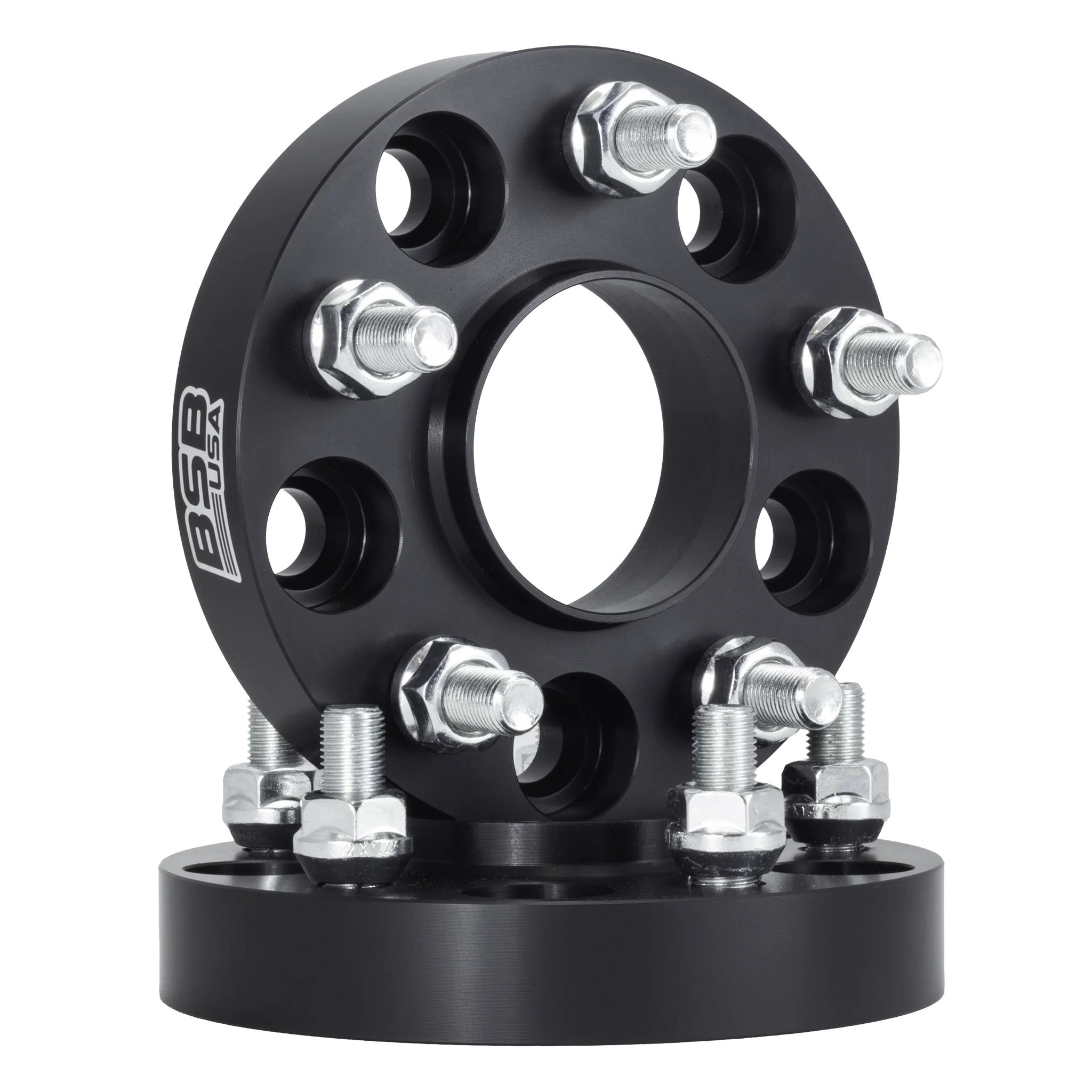 American Made 1.25" 5x4.5 Wheel Spacers For Jeep Wrangler TJ YJ Cherokee XJ - Hubcentric, 71.5mm Hub, 1/2x20 Studs, Black, Made in the USA - Image 2