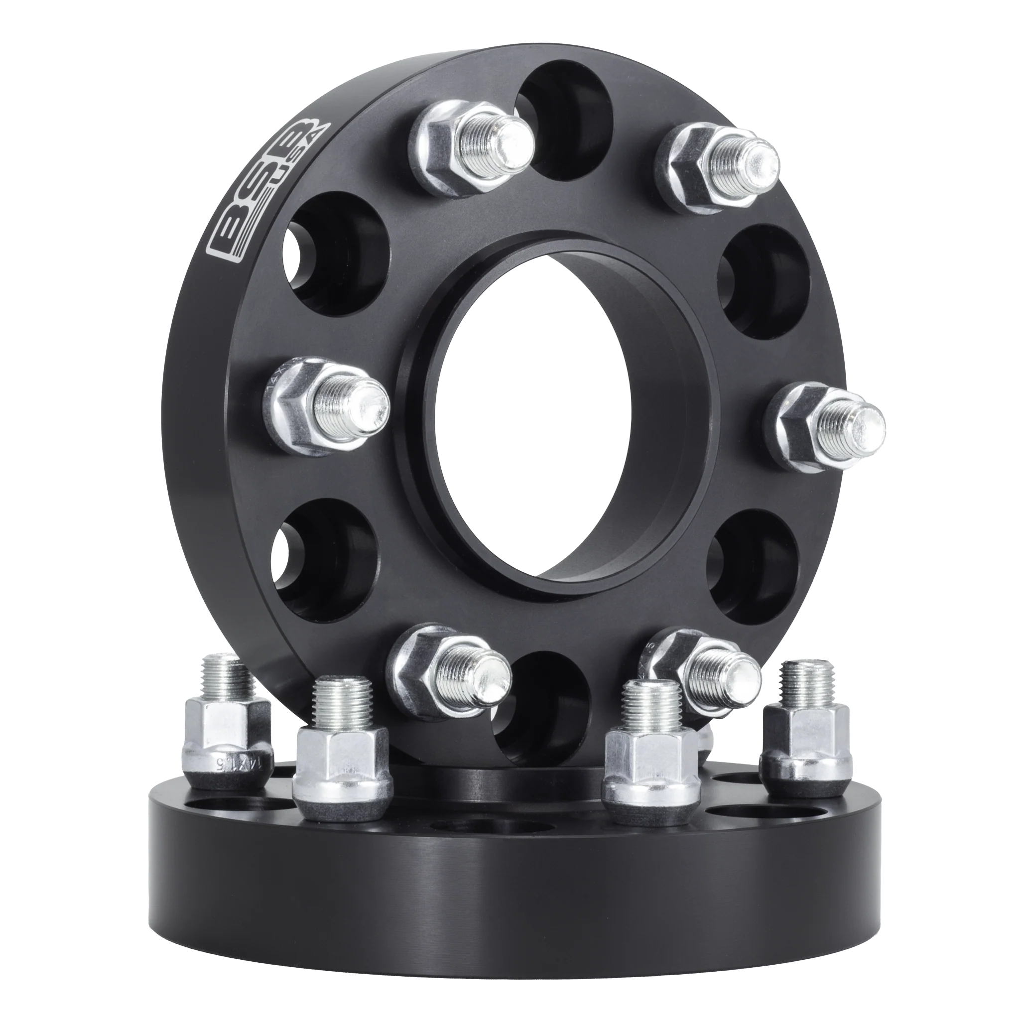 American Made 1.5" 6x5.5 Wheel Spacers For Toyota Tundra 4 Runner Tacoma Sequoia - Hubcentric, 95.1mm Hub, 14x1.5 Studs, Black, Made in the USA - Image 3