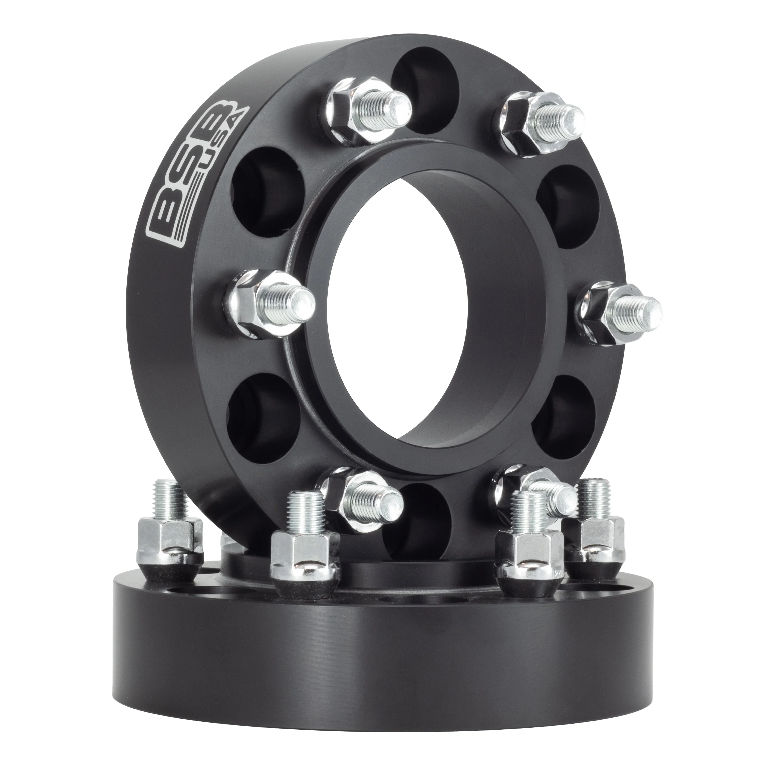 American Made 1.5" 6x5.5 Hubcentric Adapter Spacer For Bronco 2021-2025 and Ranger 2019+ - Hubcentric, 93.1mm to 106mm Hub, 12x1.5 Studs, Black, Made in the USA - Image 3