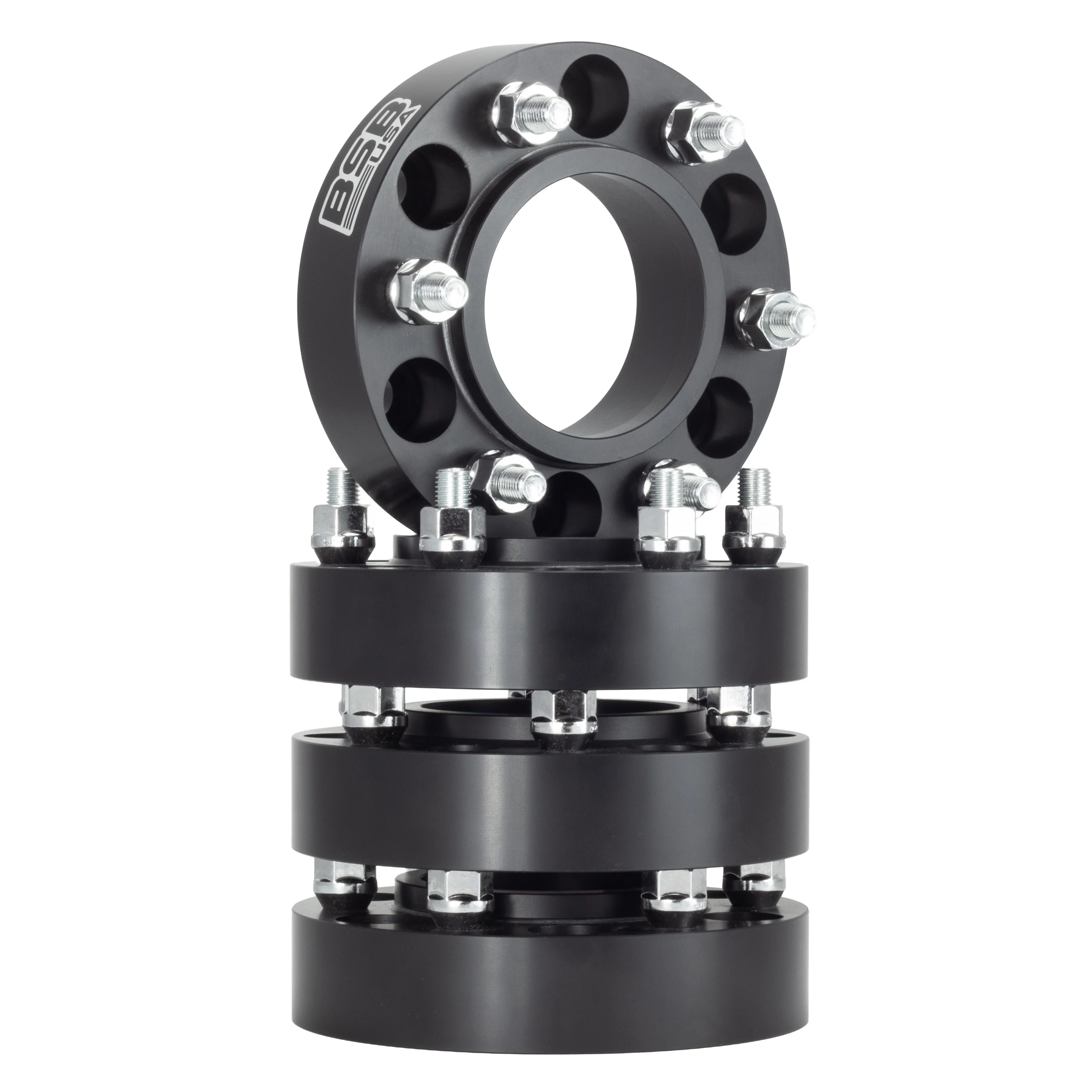American Made 1.5" 6x5.5 Hubcentric Adapter Spacer For Bronco 2021-2025 and Ranger 2019+ - Hubcentric, 93.1mm to 106mm Hub, 12x1.5 Studs, Black, Made in the USA - Image 4