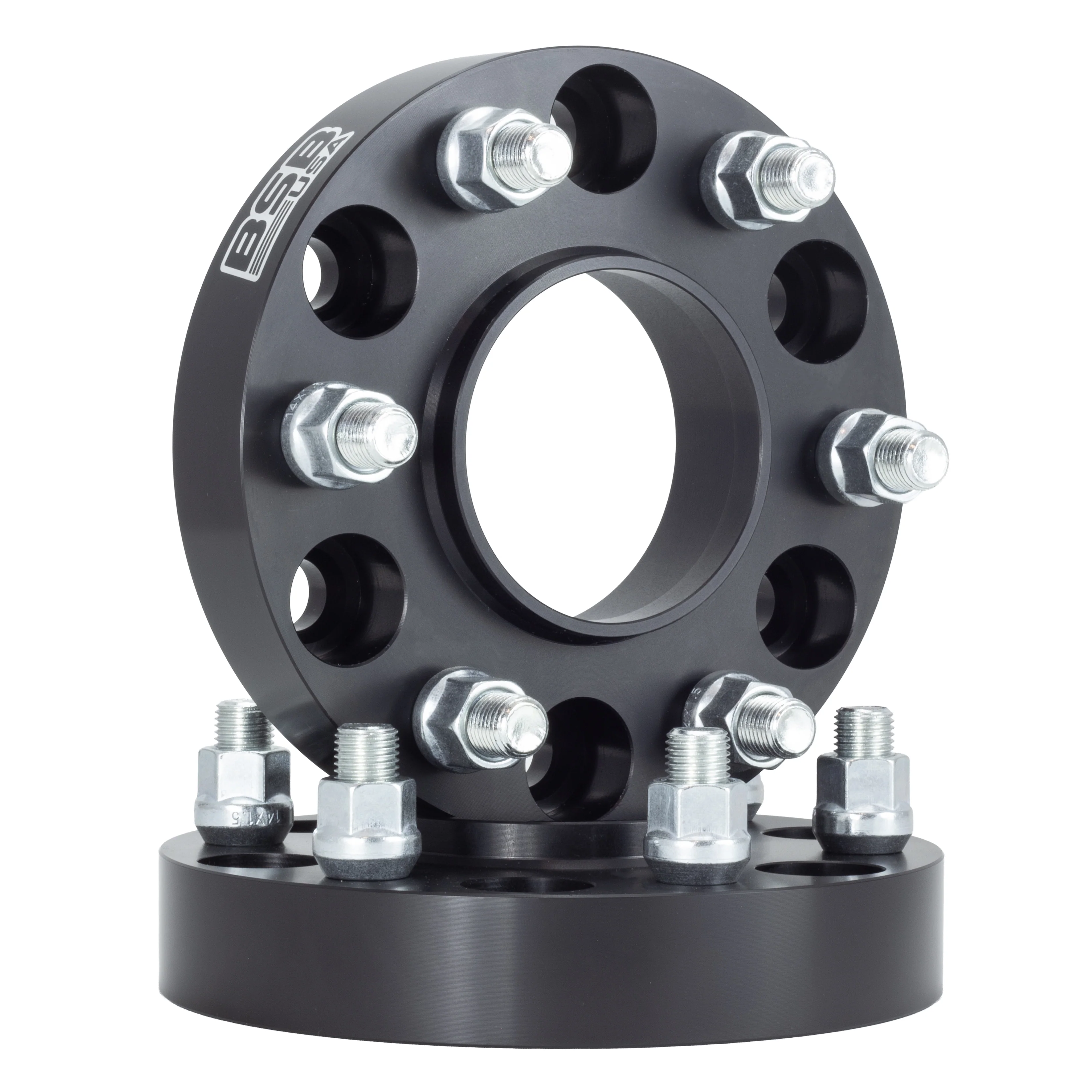 American Made 1.25" 6x5.5 Wheel Spacers For Tesla Cybertruck - Hubcentric, 84.1mm Hub, 14x1.5 Studs, Black, Made in the USA - Image 3