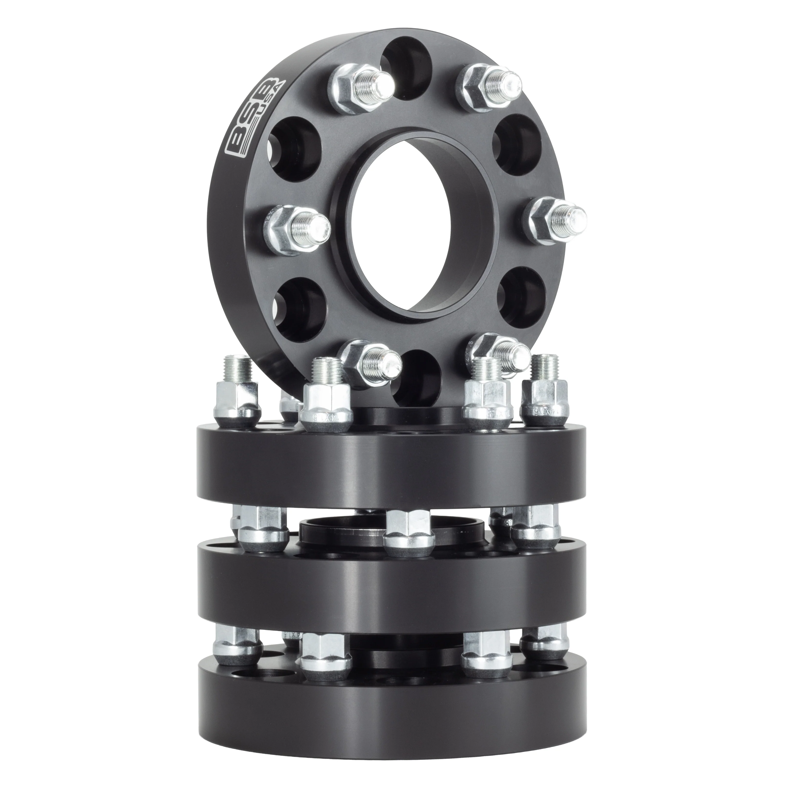 American Made 1.25" 6x5.5 Wheel Spacers For Tesla Cybertruck - Hubcentric, 84.1mm Hub, 14x1.5 Studs, Black, Made in the USA - Image 4