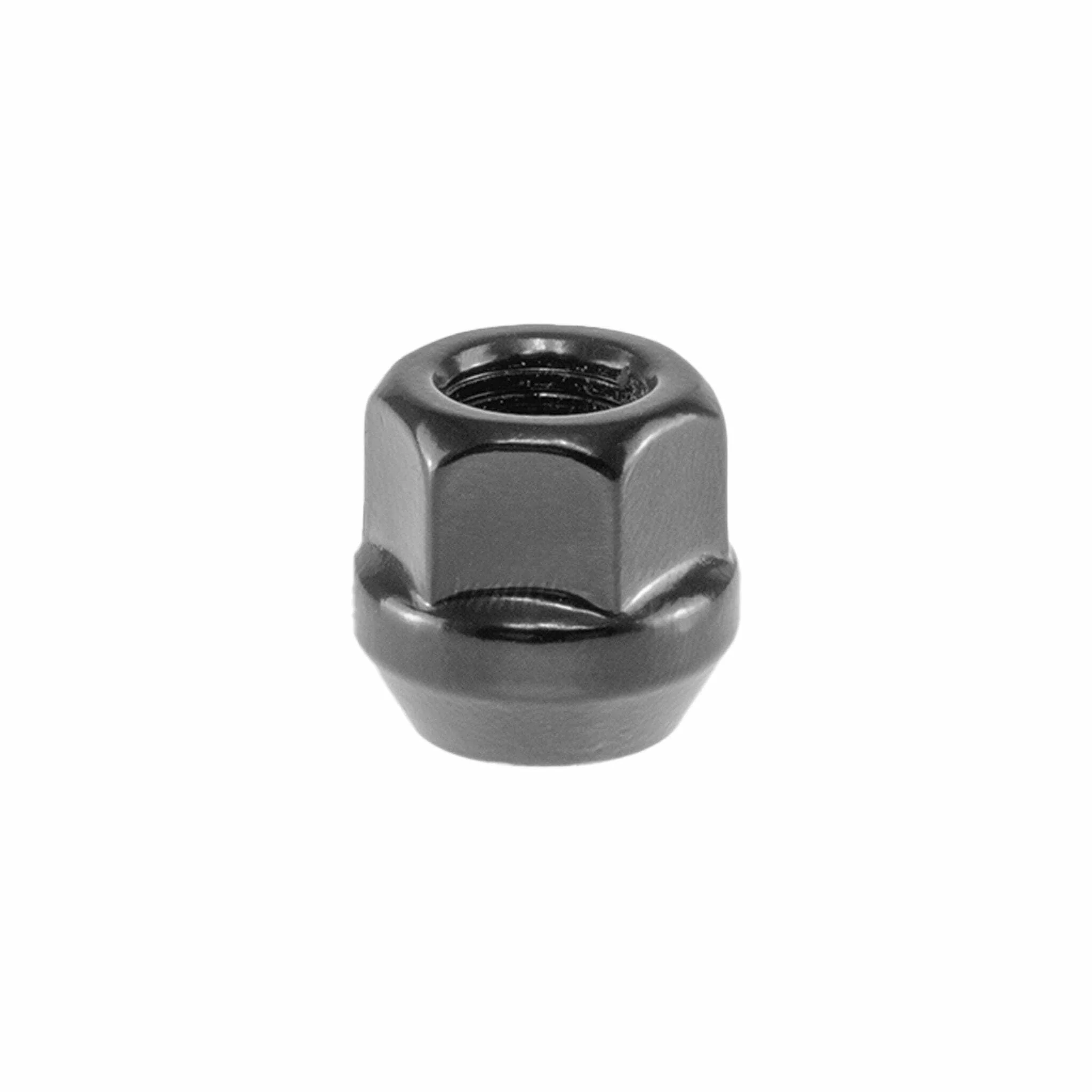 12 x 1.25" Bulge Open End Acorn Lug Nuts | 17mm Head | Black Open End Lug Nuts - Image 2