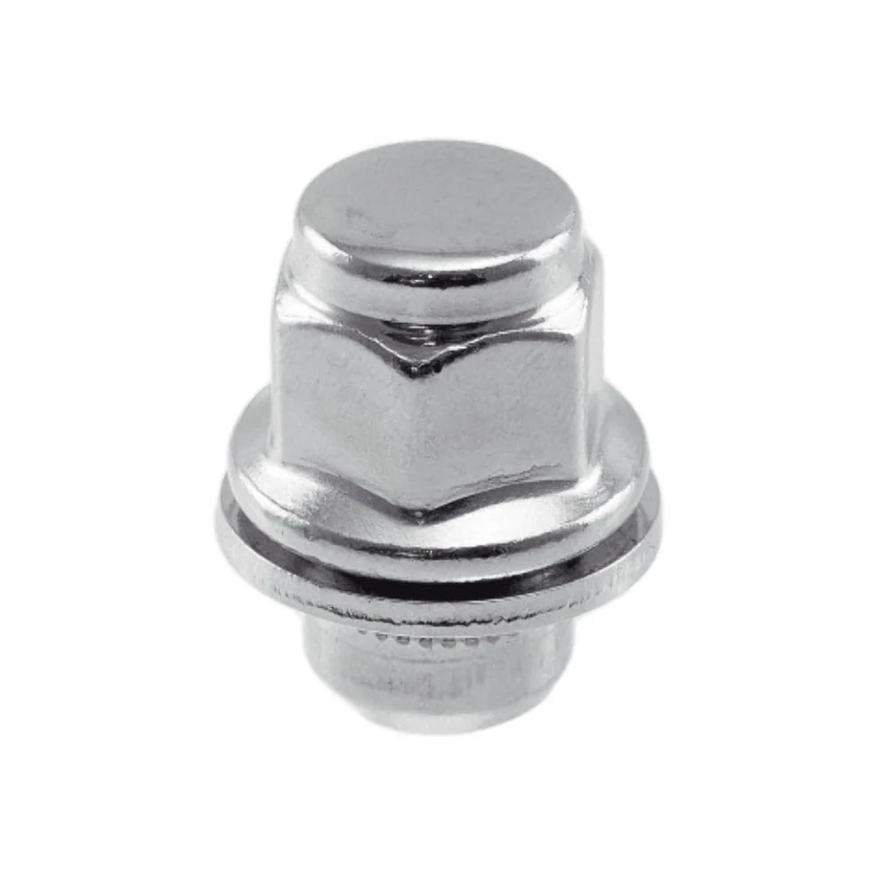 12 x 1.5" Toyota Mag with Washer Lug Nuts | 13/16" Head | Chrome Lug Nuts