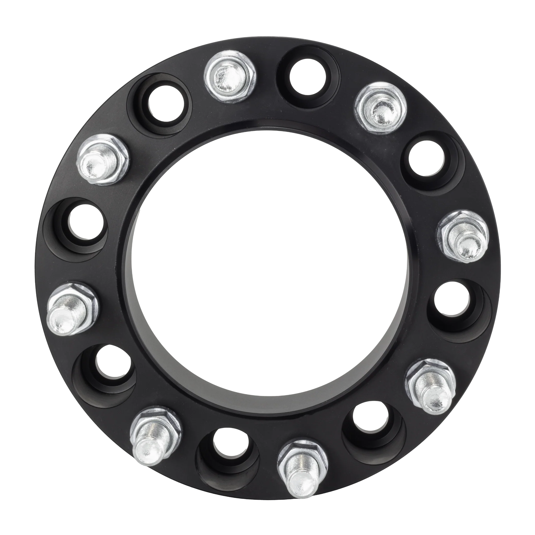 American Made 1.5" 8x180 Wheel Spacers For Chevy Silverado 2500 3500 GMC Sierra - Hubcentric, 124.1mm Hub, 14x1.5 Studs, Black, Made in the USA - Image 2